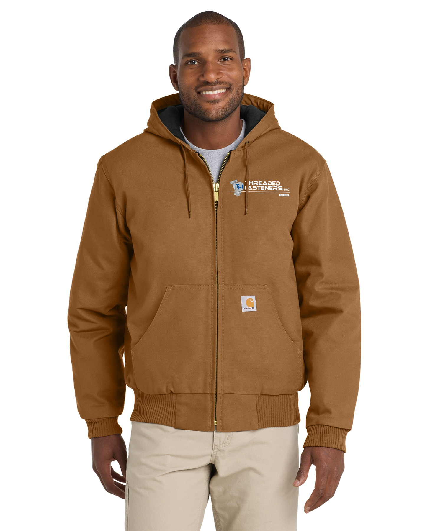 Carhartt Quilted-Flannel-Lined Duck Active Jac