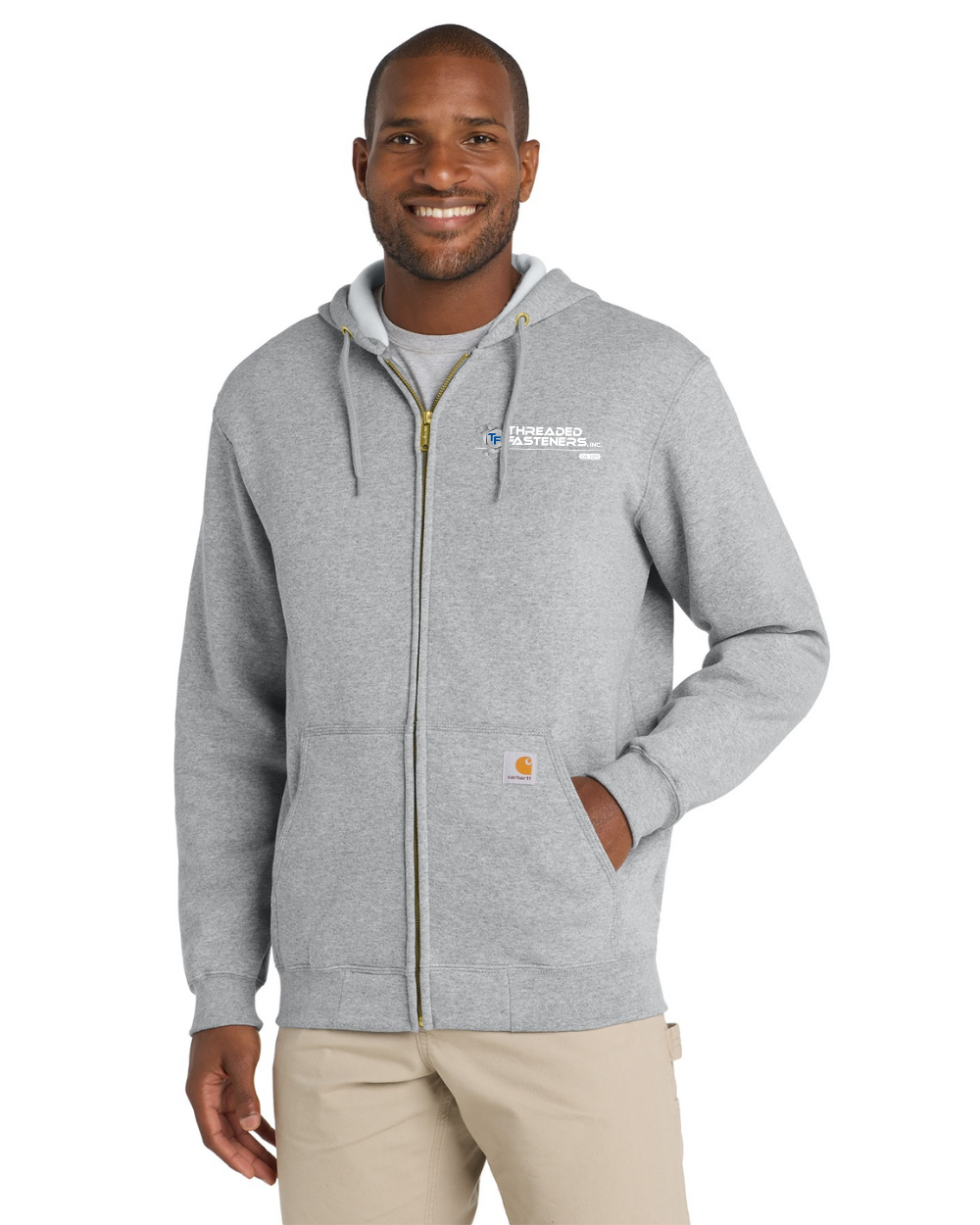 Embroidered Carhartt Full-Zip Hoodie