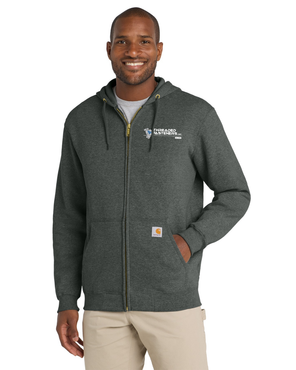 Embroidered Carhartt Full-Zip Hoodie