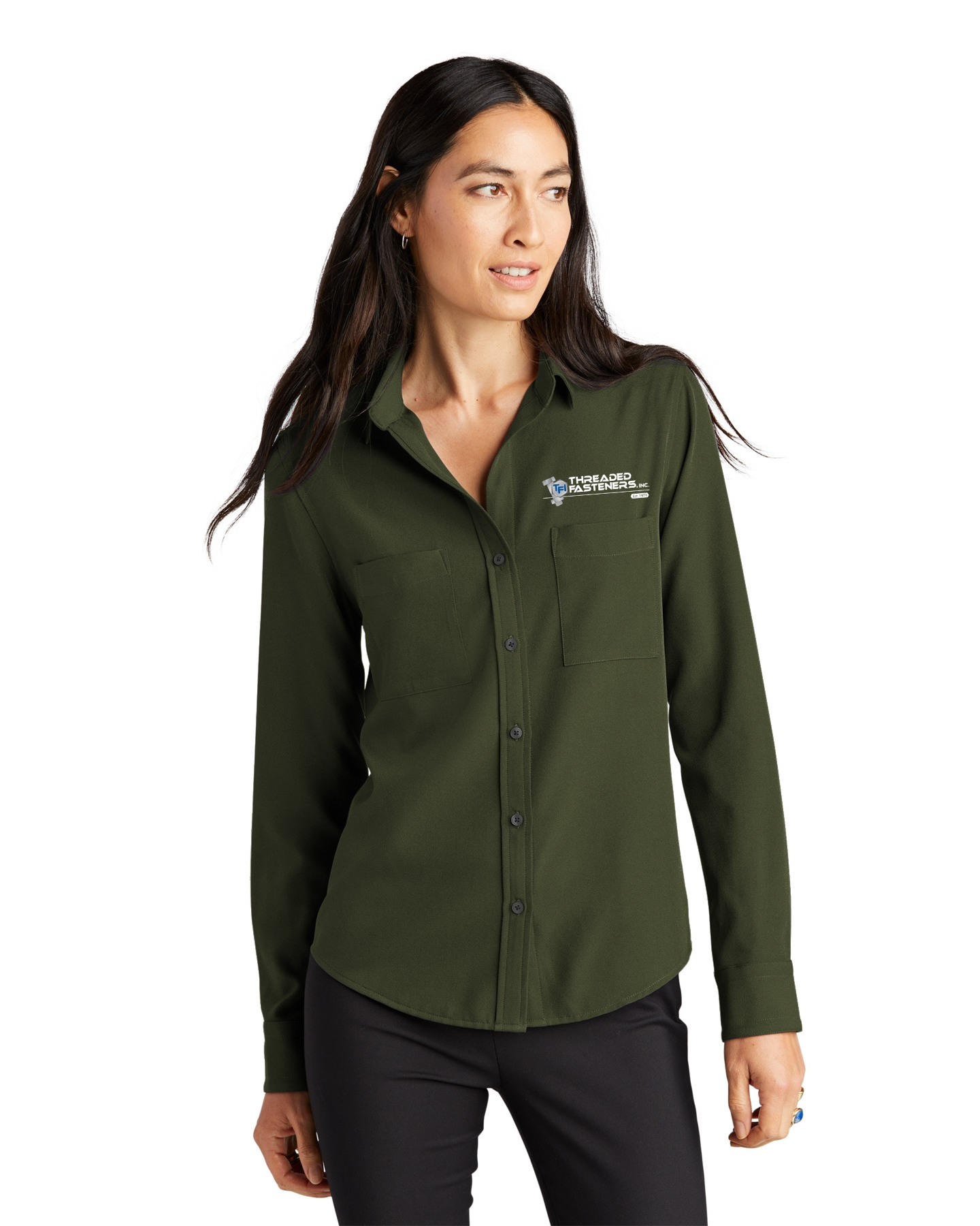 Mercer+Mettle Stretch Crepe Camp Blouse