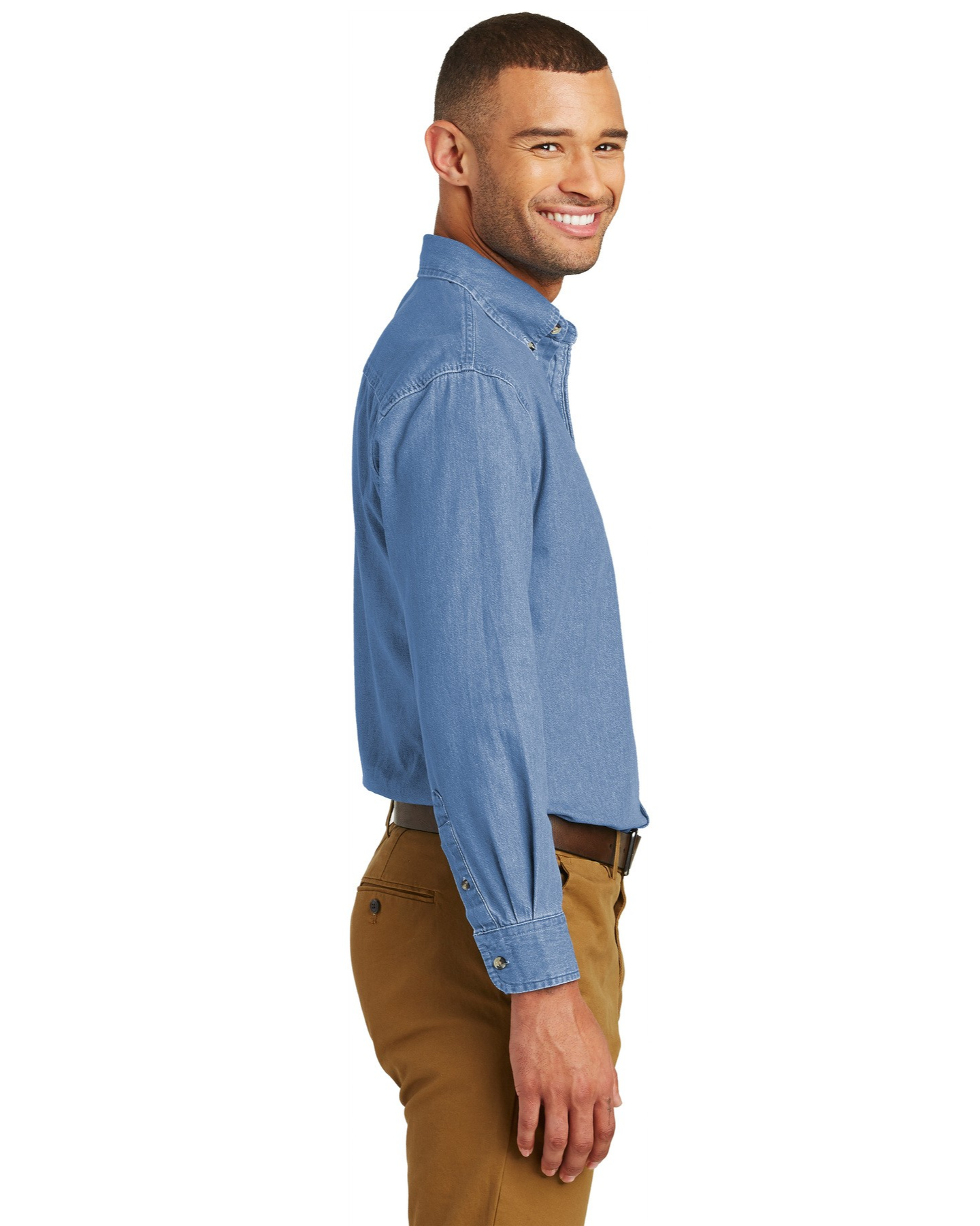 Port & Company Long Sleeve Denim Shirt