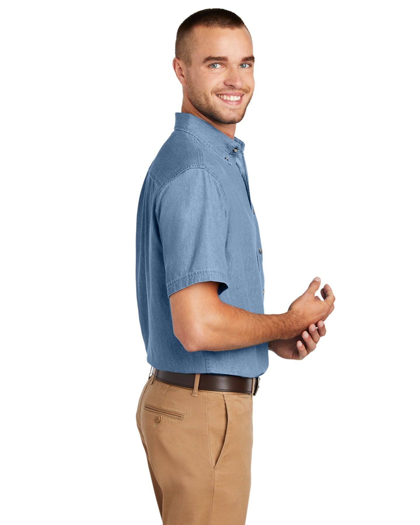 Port & Company Short Sleeve Denim Shirt