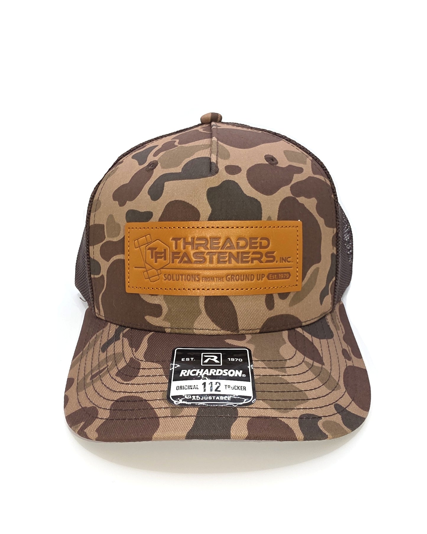 Camo Trucker with Leather Patch