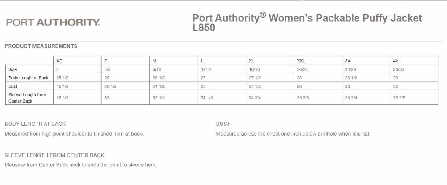 Port Authority Women's Packable Puffy Jacket