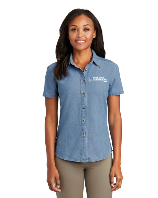 Port & Company Women's Short/Long Sleeve Denim Shirt