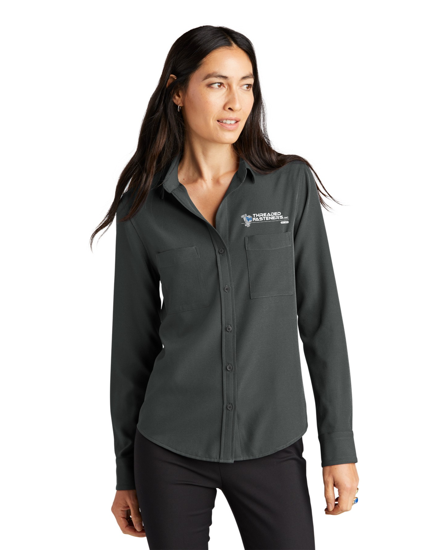 Mercer+Mettle Stretch Crepe Camp Blouse