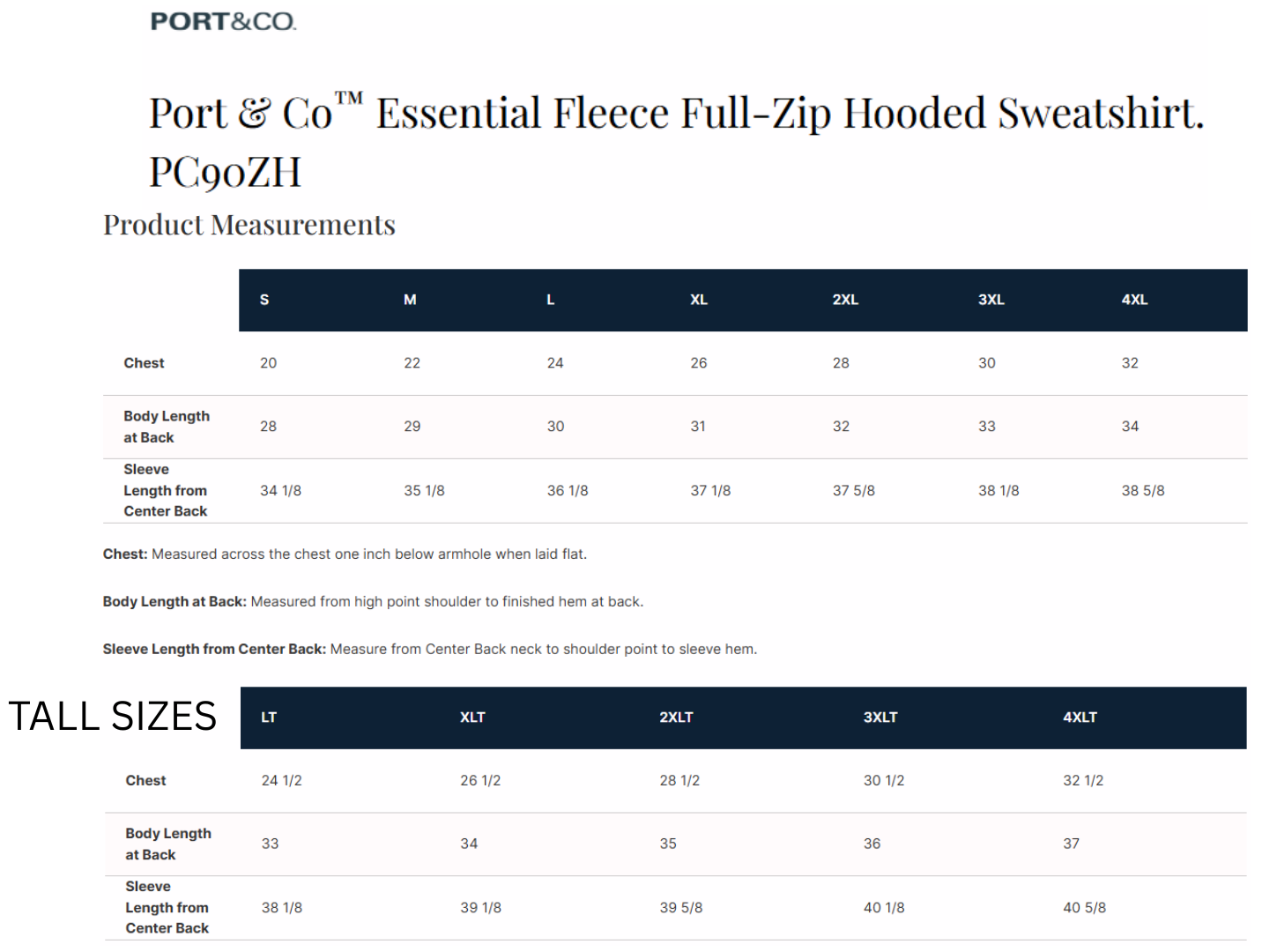 Port & Co Full Zip Hoodie