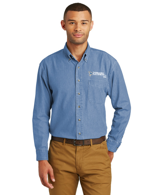 Port & Company Long Sleeve Denim Shirt