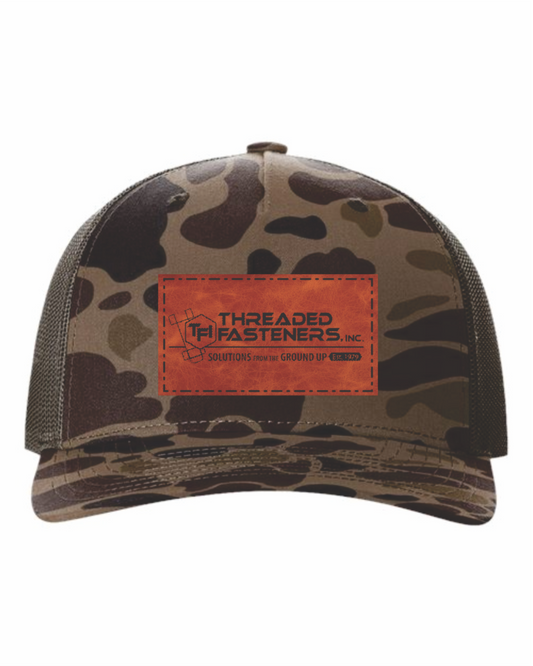 Camo Trucker with Leather Patch