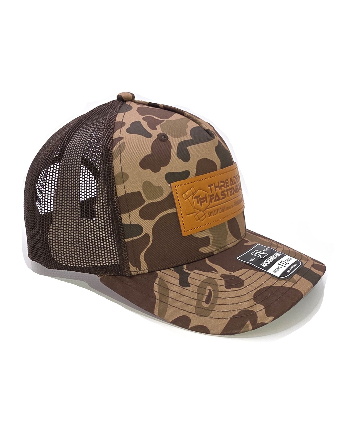 Camo Trucker with Leather Patch